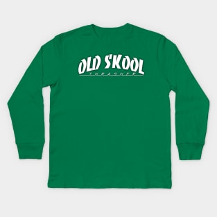 Old School Skateboarder Kids Long Sleeve T-Shirt